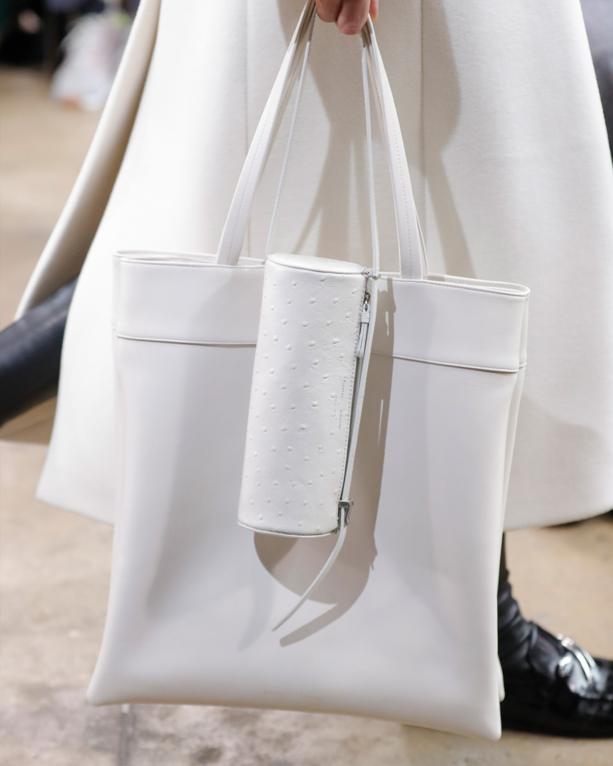 Silo Bag in Ostrich Embossed Calf - 6