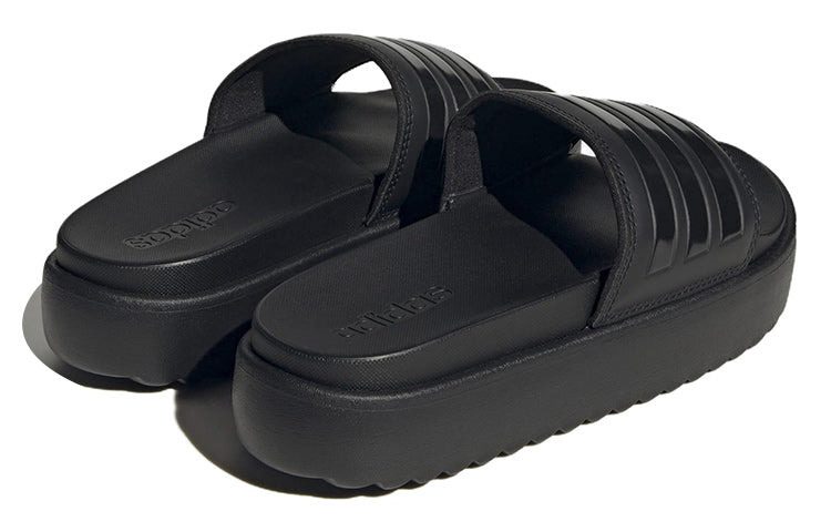 (WMNS) adidas Adilette Platform Slide 'Triple Black' HQ6179 - 5