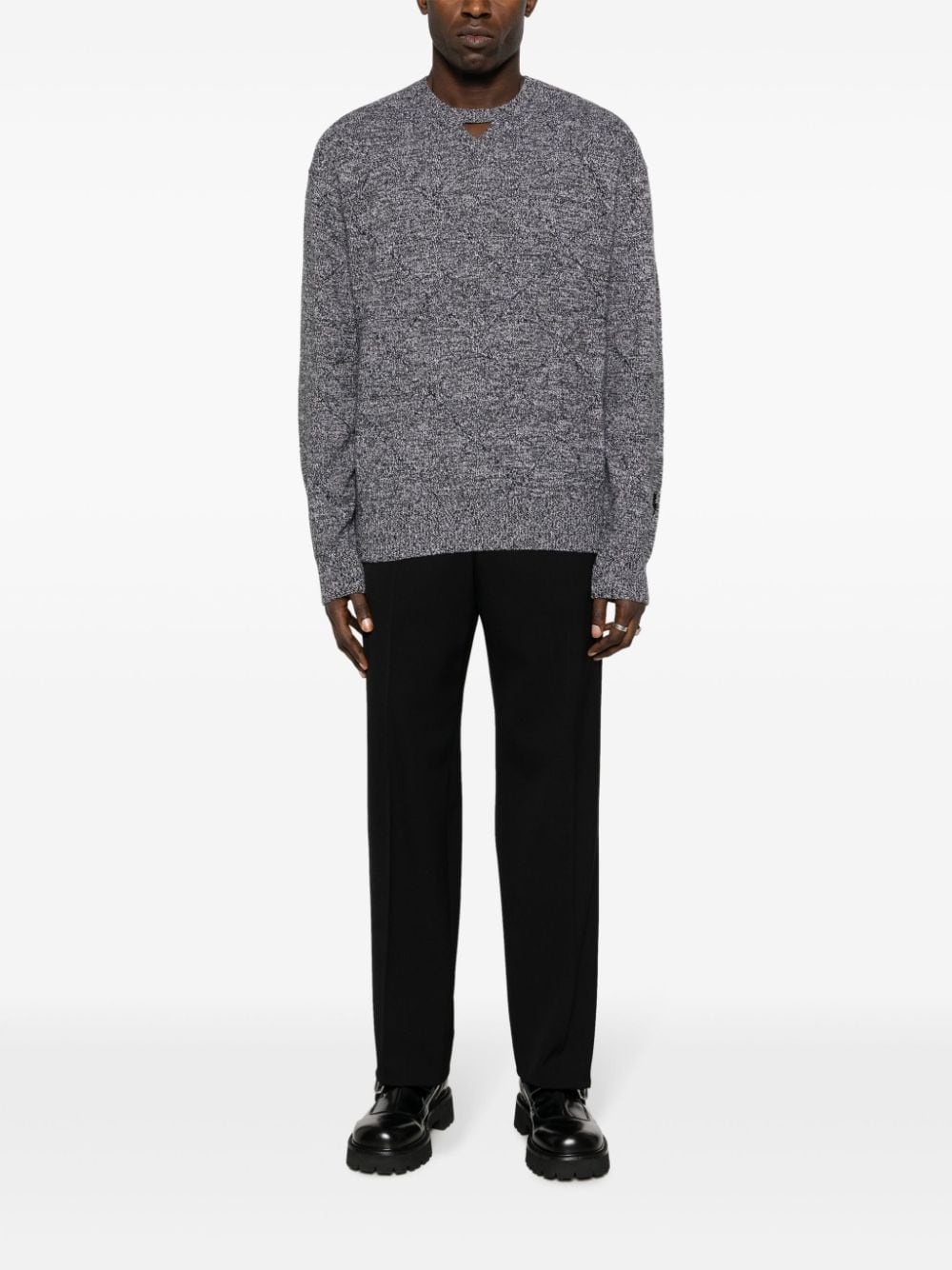 crew-neck chunky-knit jumper - 4