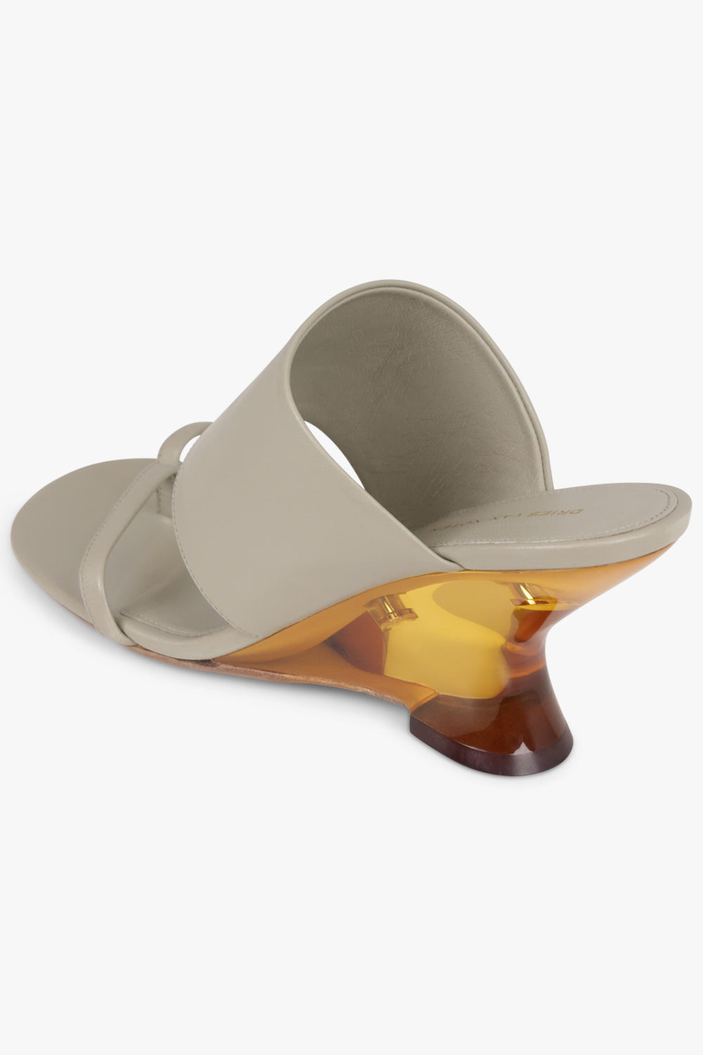 SCULPTURAL WEDGE 75MM MULE | LIGHT GREEN/GOLD - 3