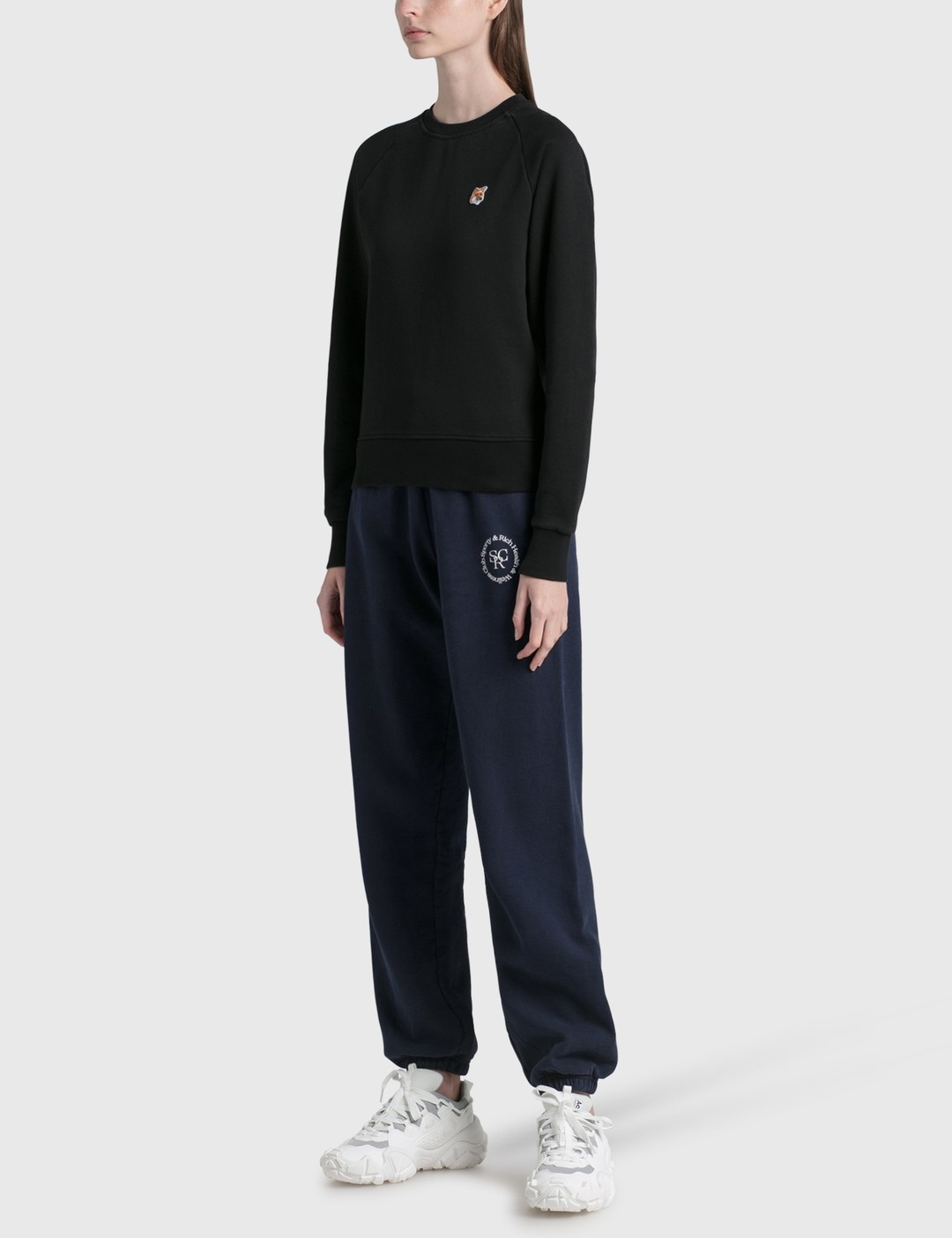 embroidered-logo long-sleeve top - 8