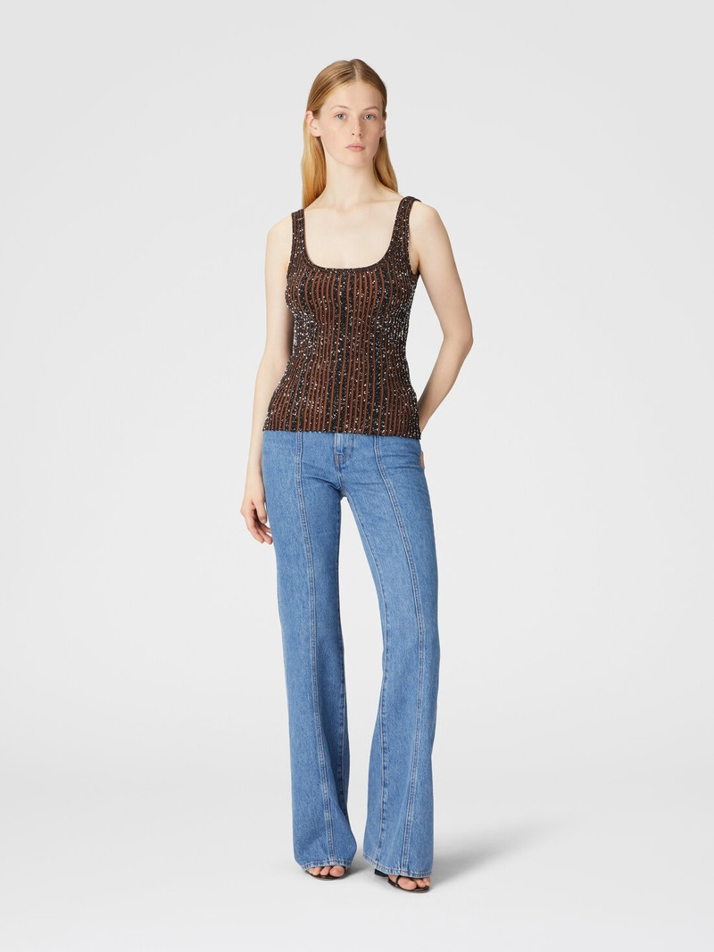 Missoni Ribbed tank top with sequins outlook