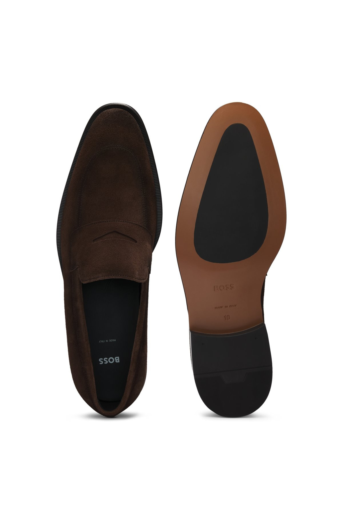 ITALIAN-MADE SUEDE LOAFERS WITH PENNY TRIM - 4