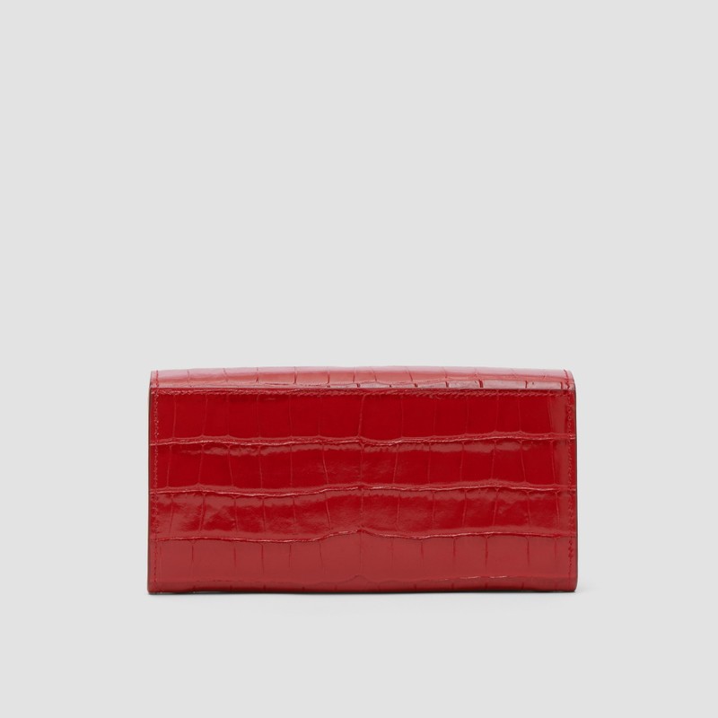 Embossed Leather TB Continental Wallet 5