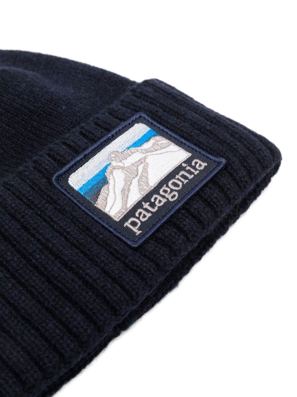 logo-patch ribbed beanie - 2