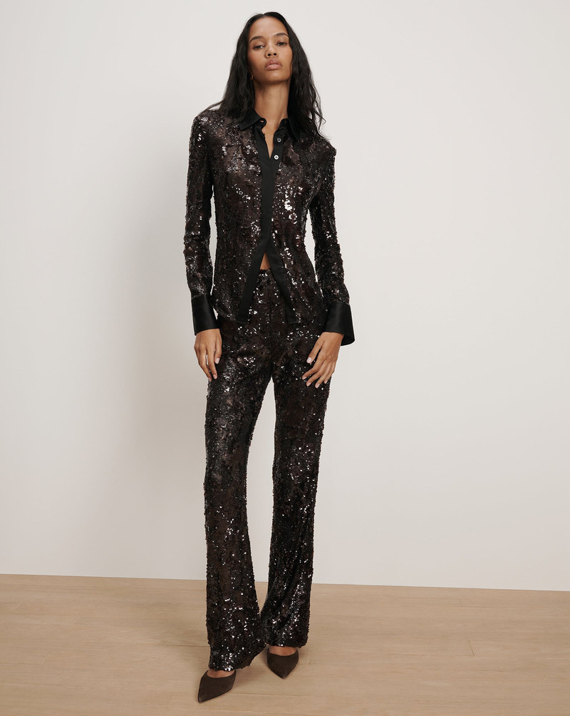 MATTY SEQUIN BUTTON-DOWN SHIRT 6