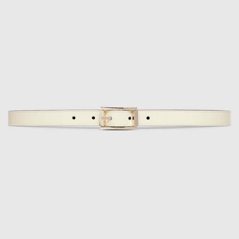 Reversible thin belt with rectangular buckle 1
