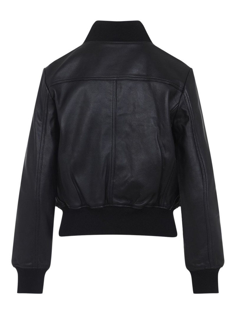 The Frankie Shop zip-front ribbed-cuff jacket outlook