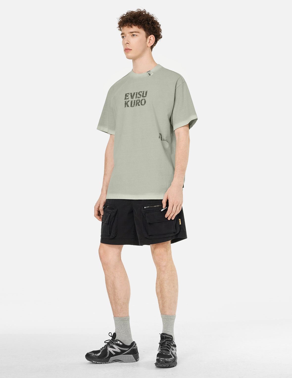 Seagull and Logo Print Washed Relax Fit T-Shirt - 3