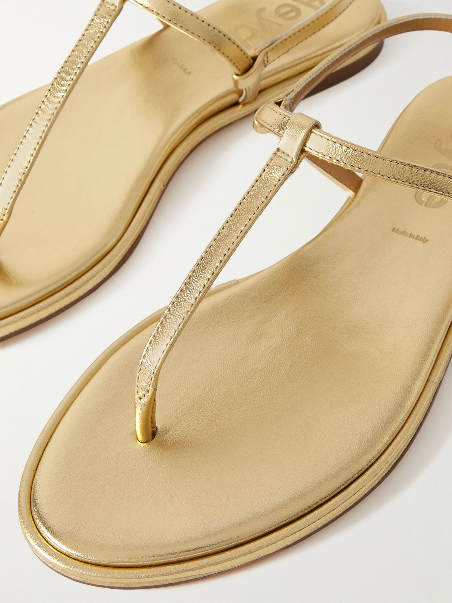 Nala metallic leather sandals Gold - 4