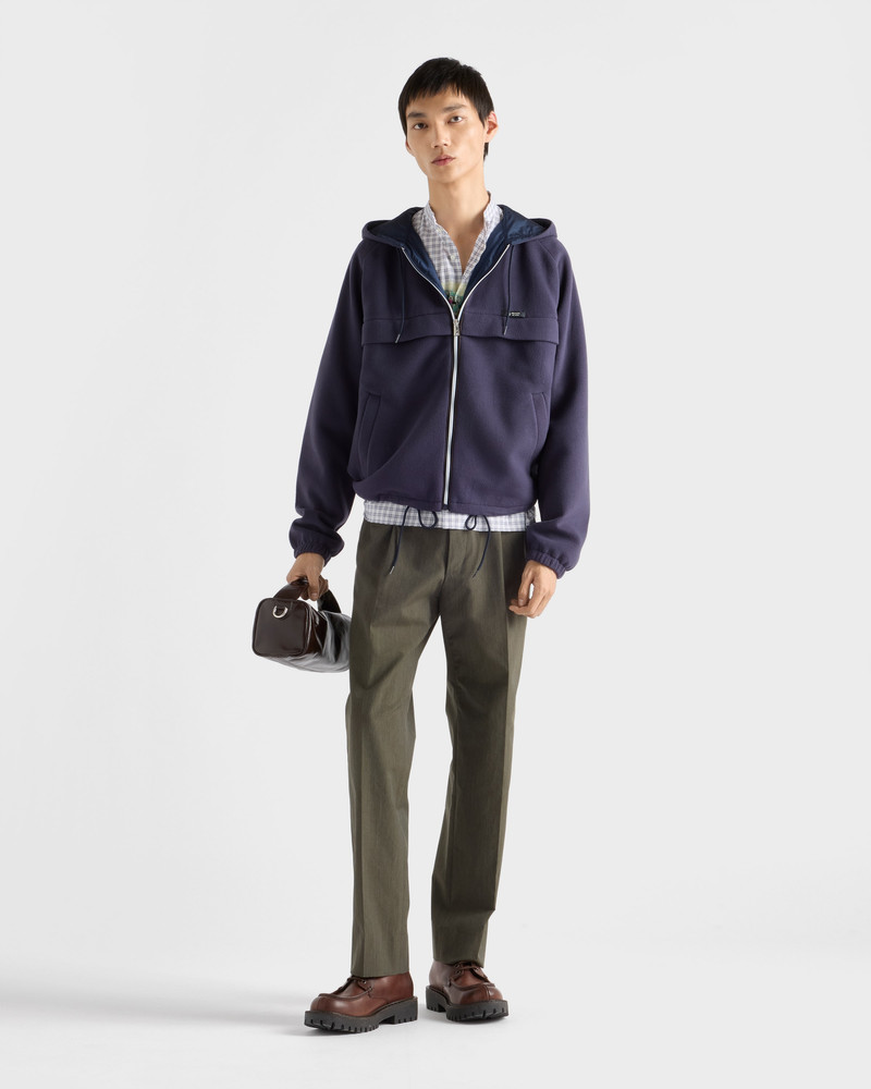 Prada Hooded technical fabric blouson jacket outlook