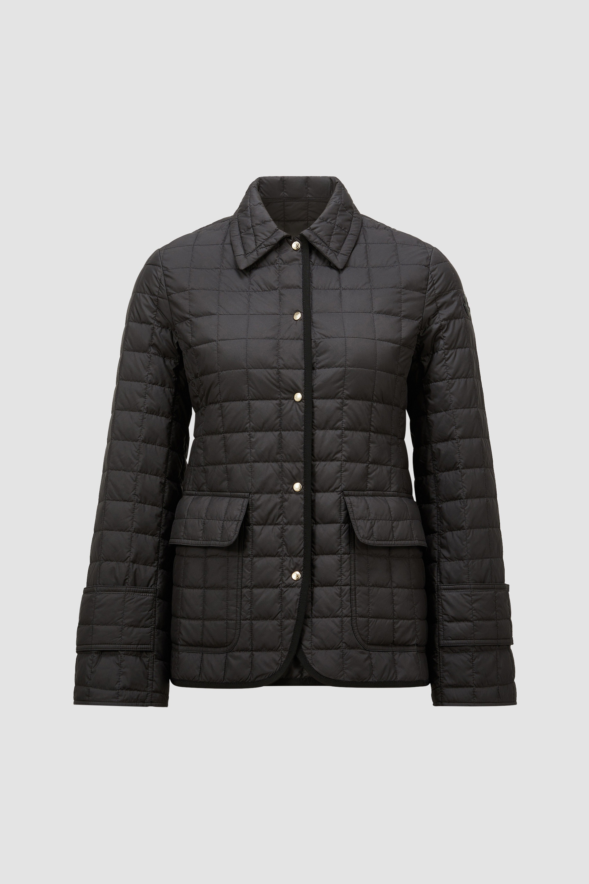 ◆可愛いフレアカット◆ Moncler EPINAL Moncler Epinal Square-Quilted Down Shirt Jacket | REVERSIBLE