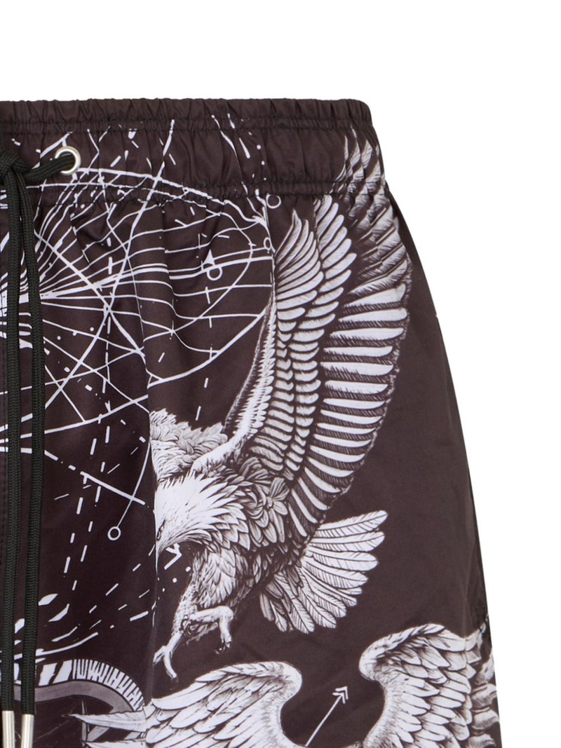 PHILIPP PLEIN tattoo print shorts outlook