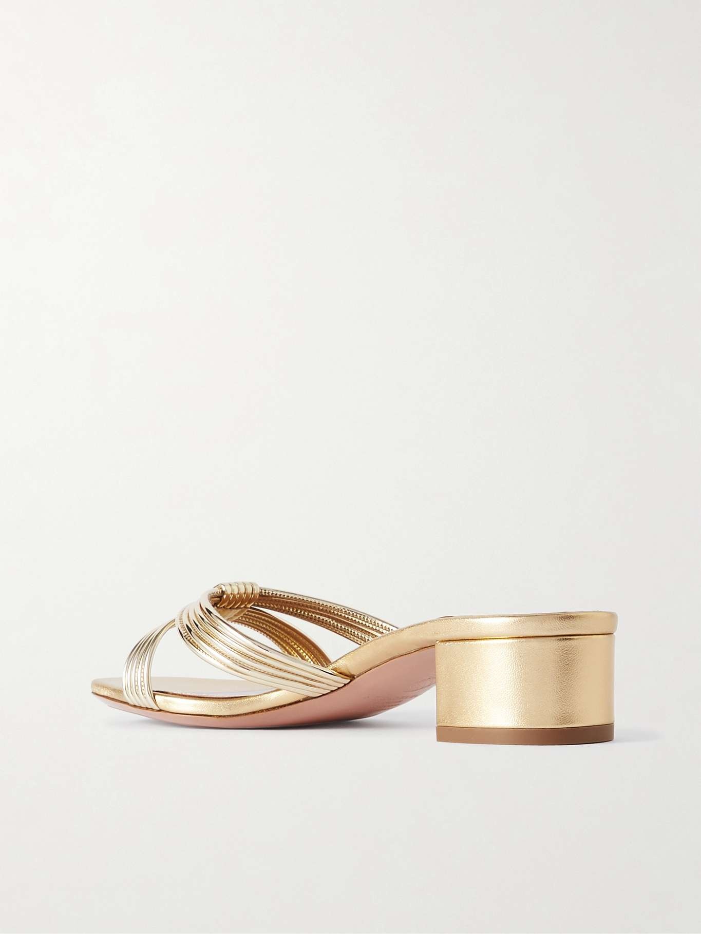 Film 35 metallic leather mules - 3