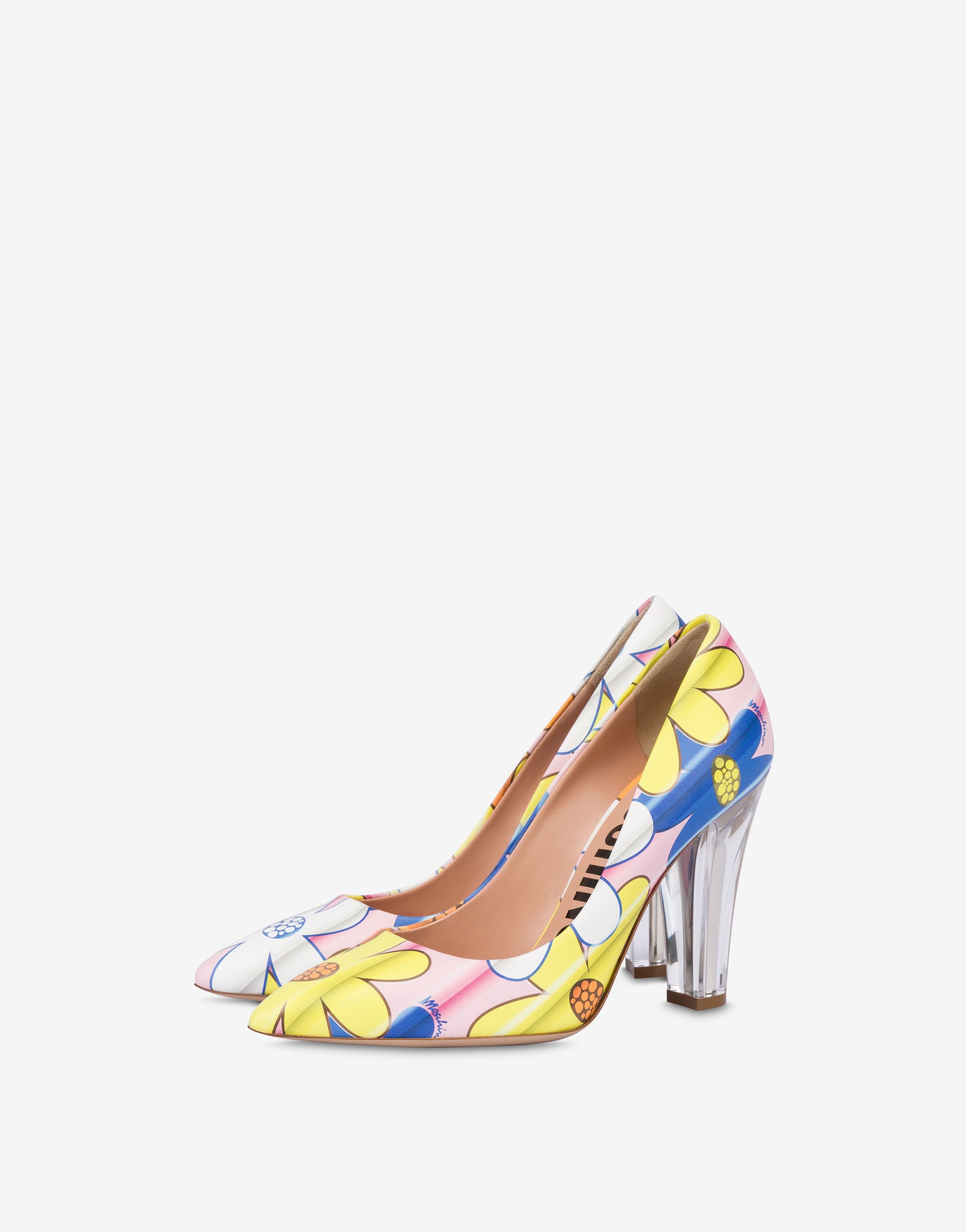 ALLOVER FLOWERS CALFSKIN PUMPS - 1