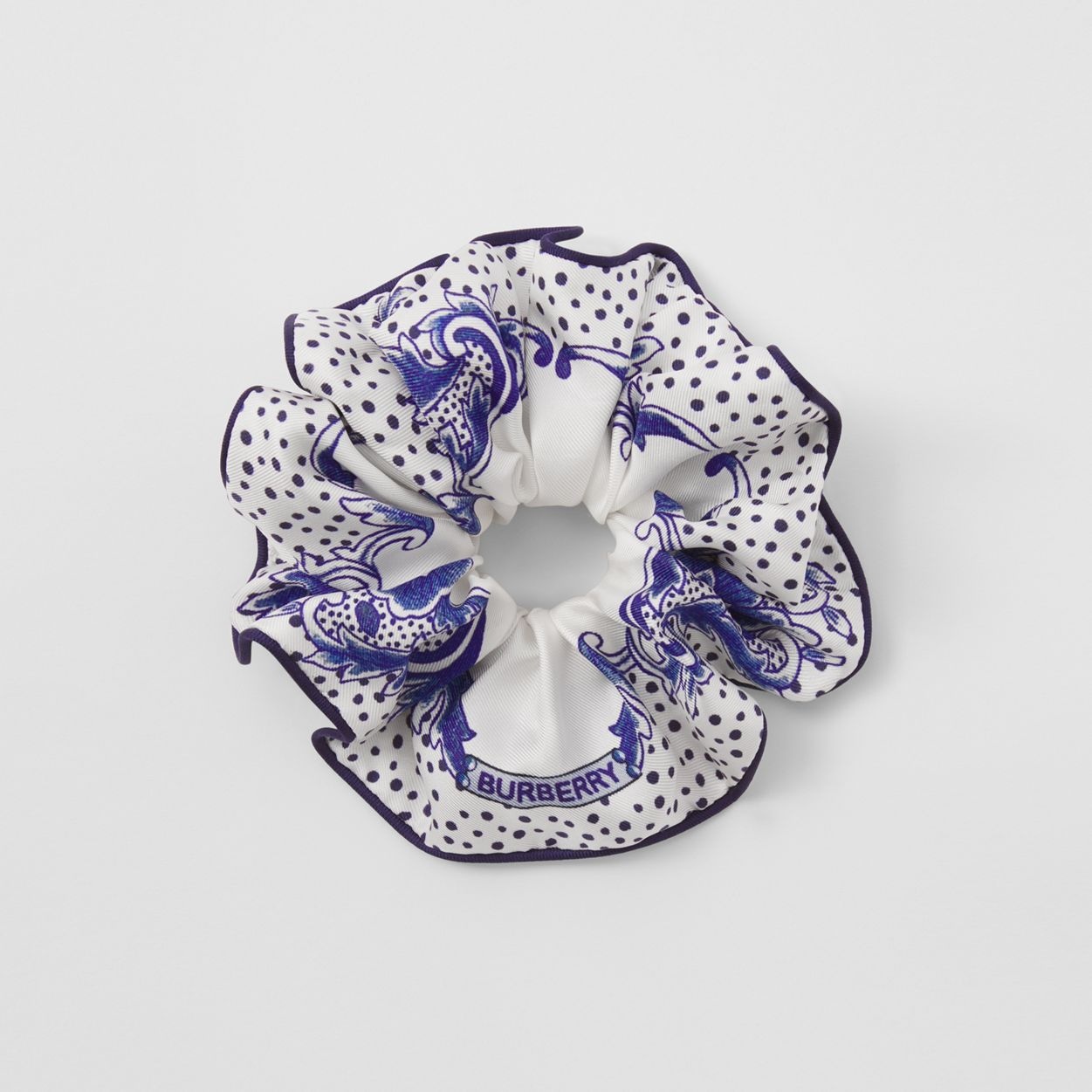 Ceramic Print Silk Scrunchie - 1