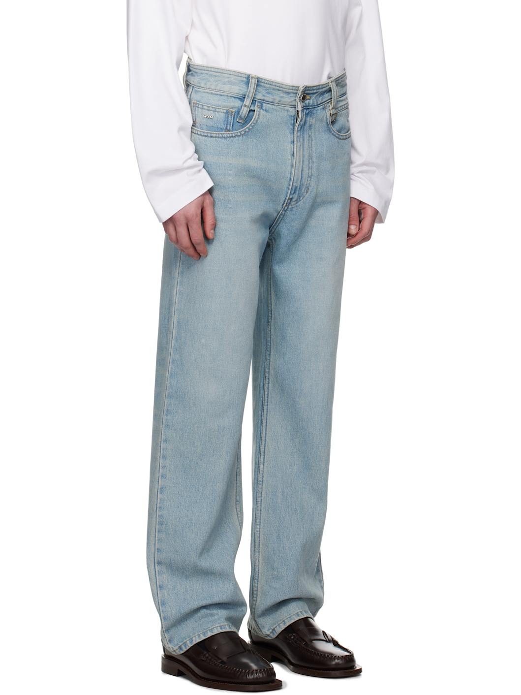 Blue New Straight Jeans - 2