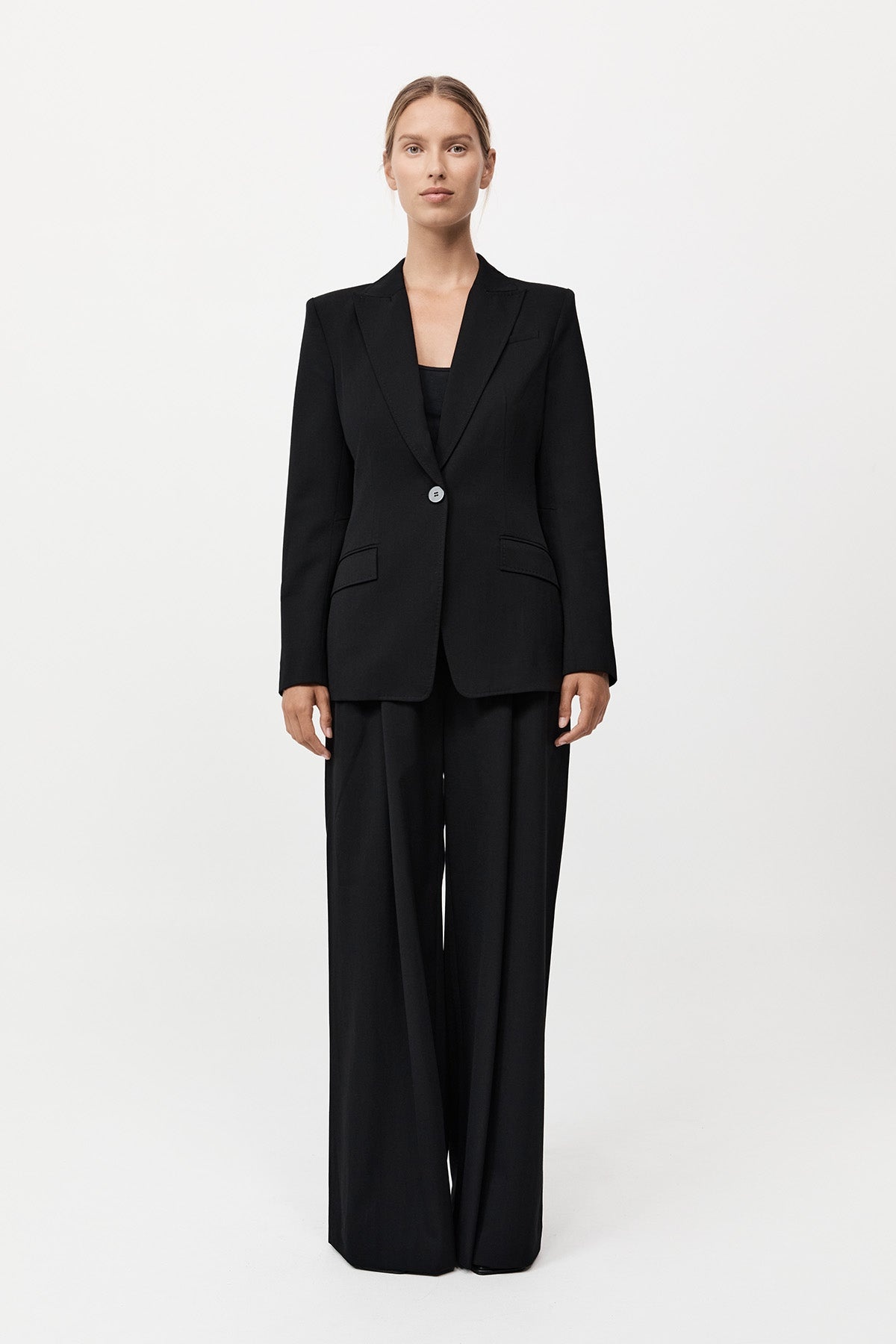 Slim Cut Out Blazer - Black - 6
