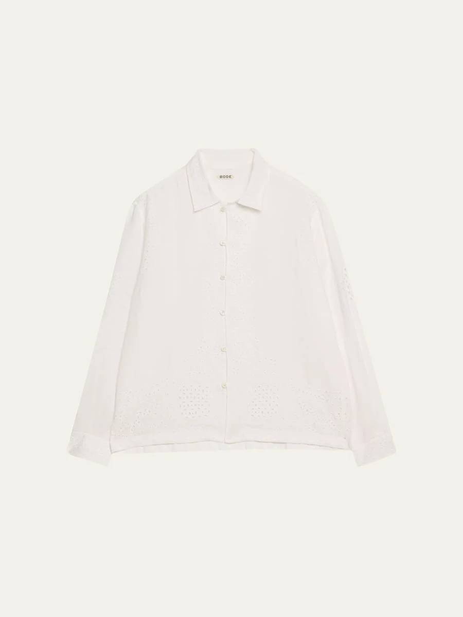 Belvoir Lace Linen Shirt - 1