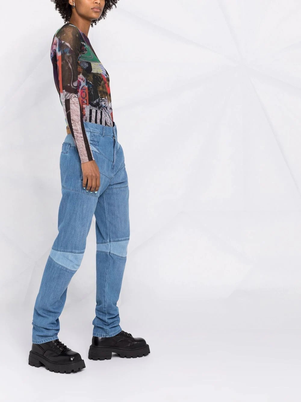 high-rise straight jeans - 4