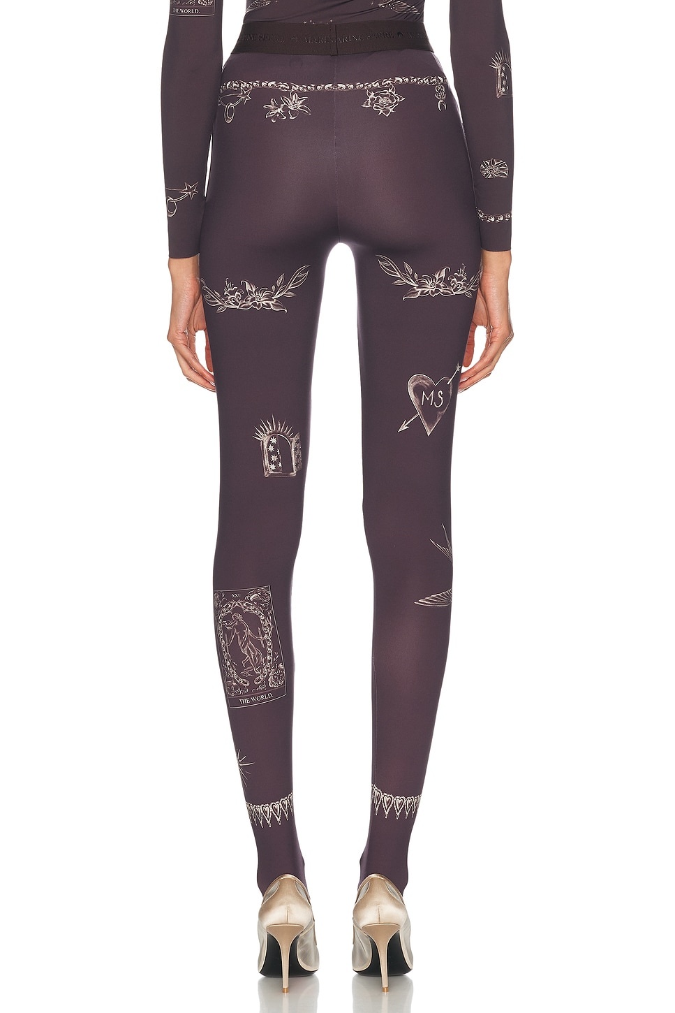 Tattoo Printed Jersey Legging - 4