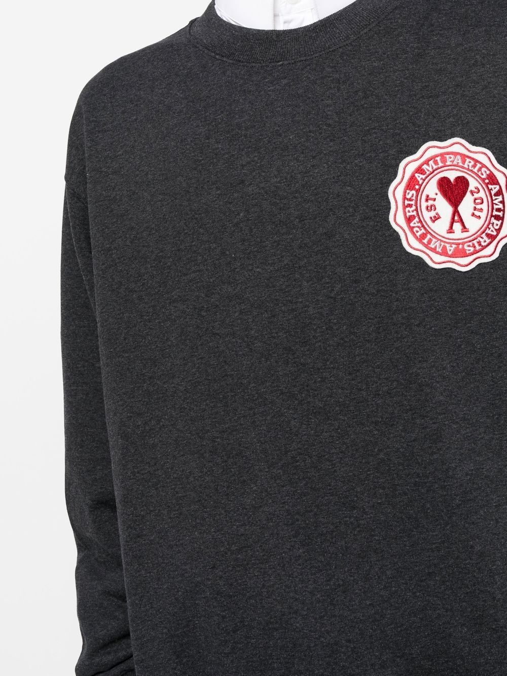 logo-patch cotton sweatshirt - 6