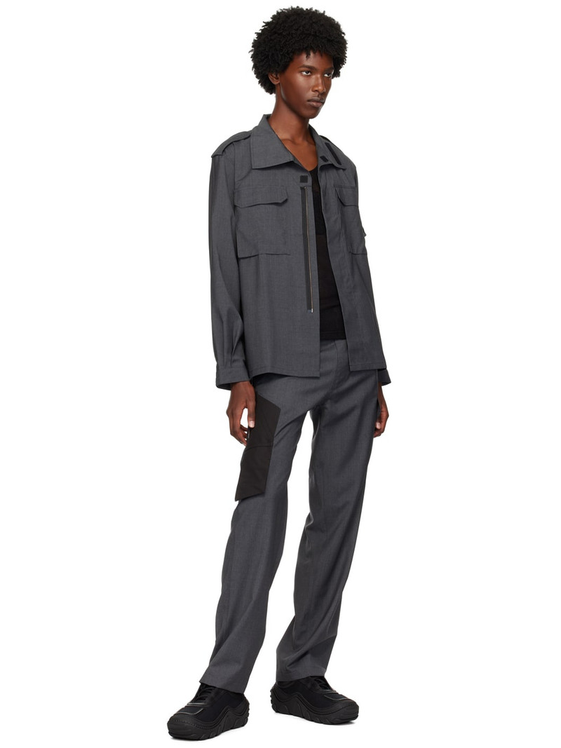 OLLY SHINDER Gray Knife Pocket Cargo Pants outlook