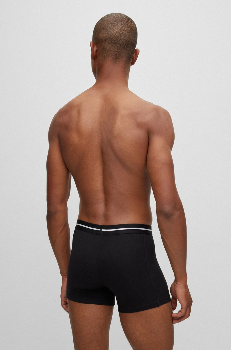 BOSS THREE-PACK OF BOXER BRIEFS WITH LOGO WAISTBANDS outlook