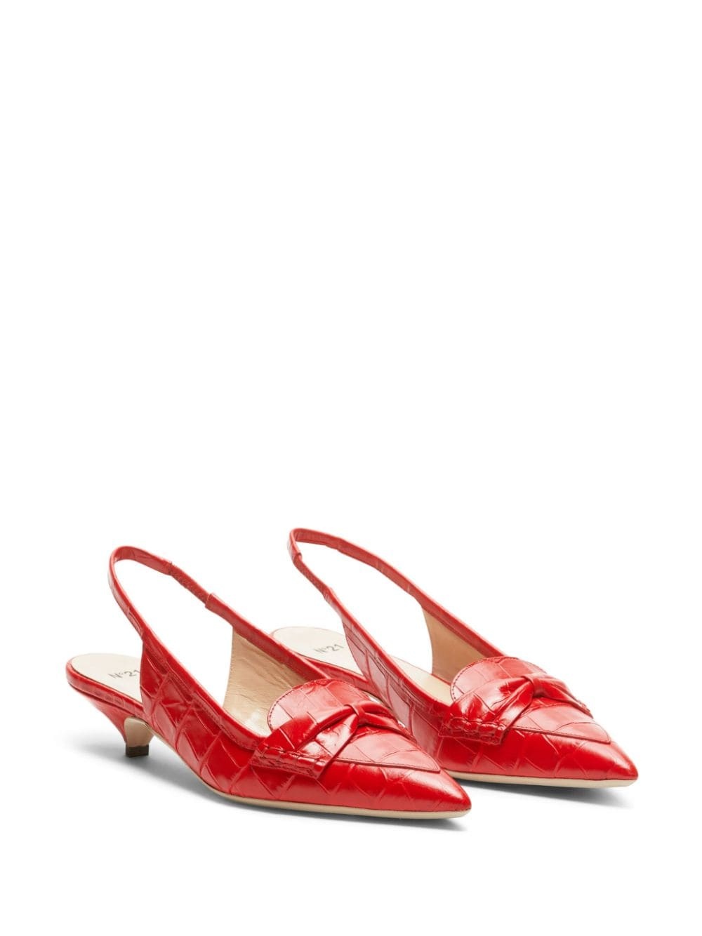 30mm bow slingback pumps - 2