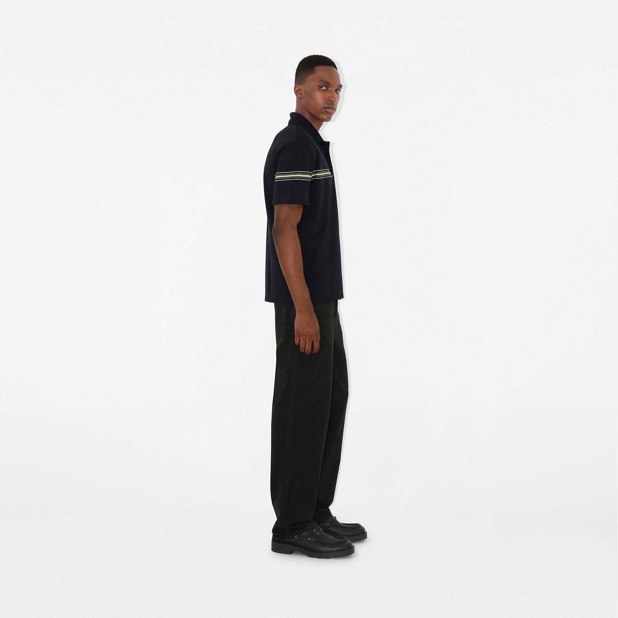 Striped Cotton Polo Shirt - 3