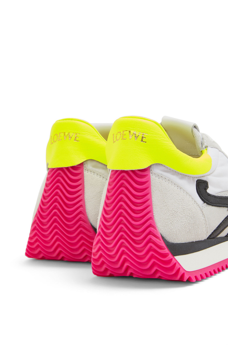 Flow runner in nylon and suede 4