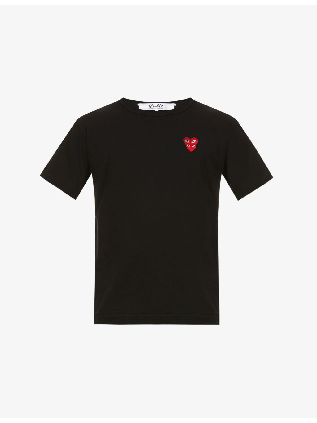 Overlap-heart print cotton-jersey T-shirt - 1