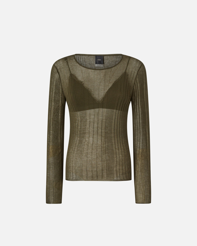 SEMI-TRANSPARENT RIBBED SWEATER 1