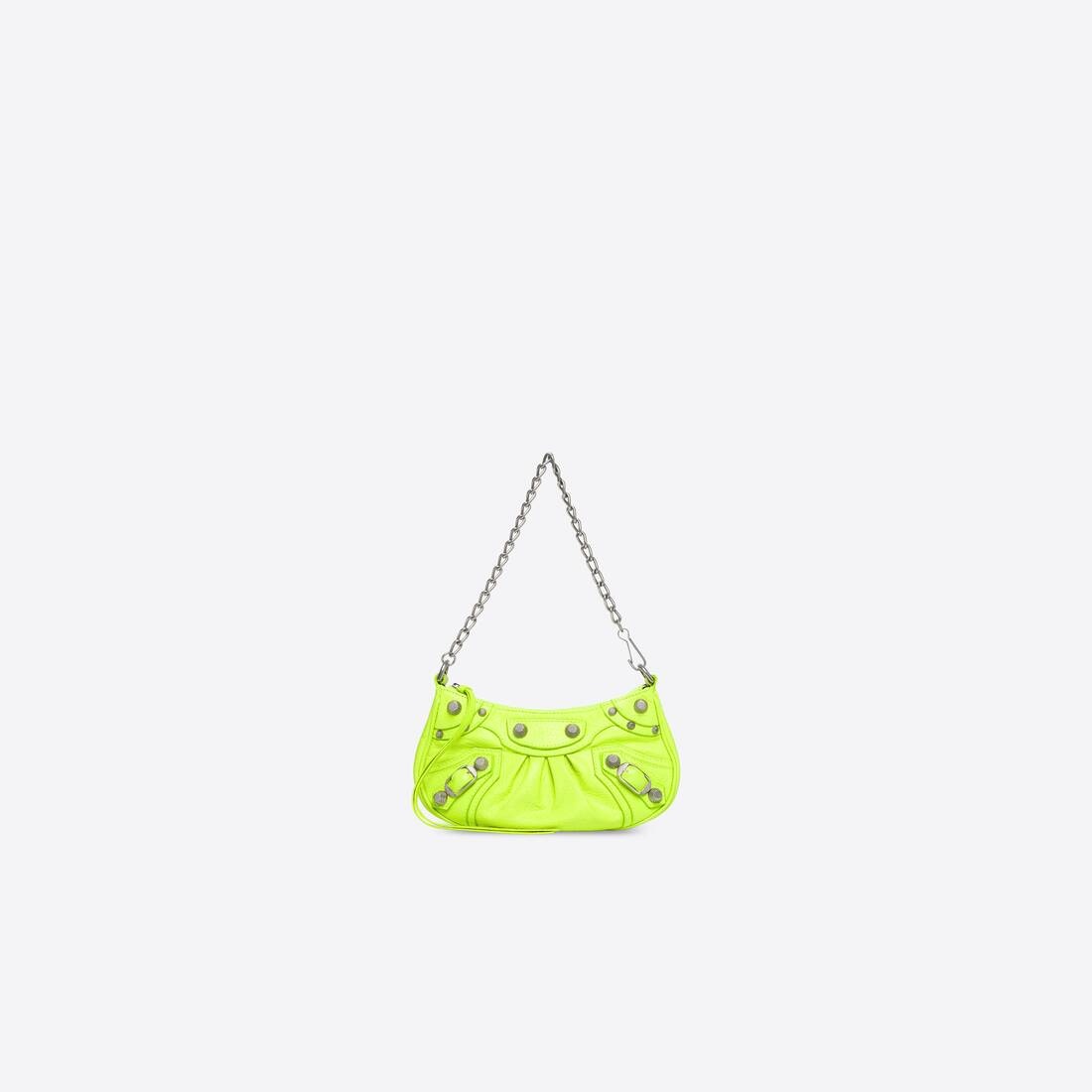 Women's Le Cagole Mini Purse With Chain in Yellow - 1