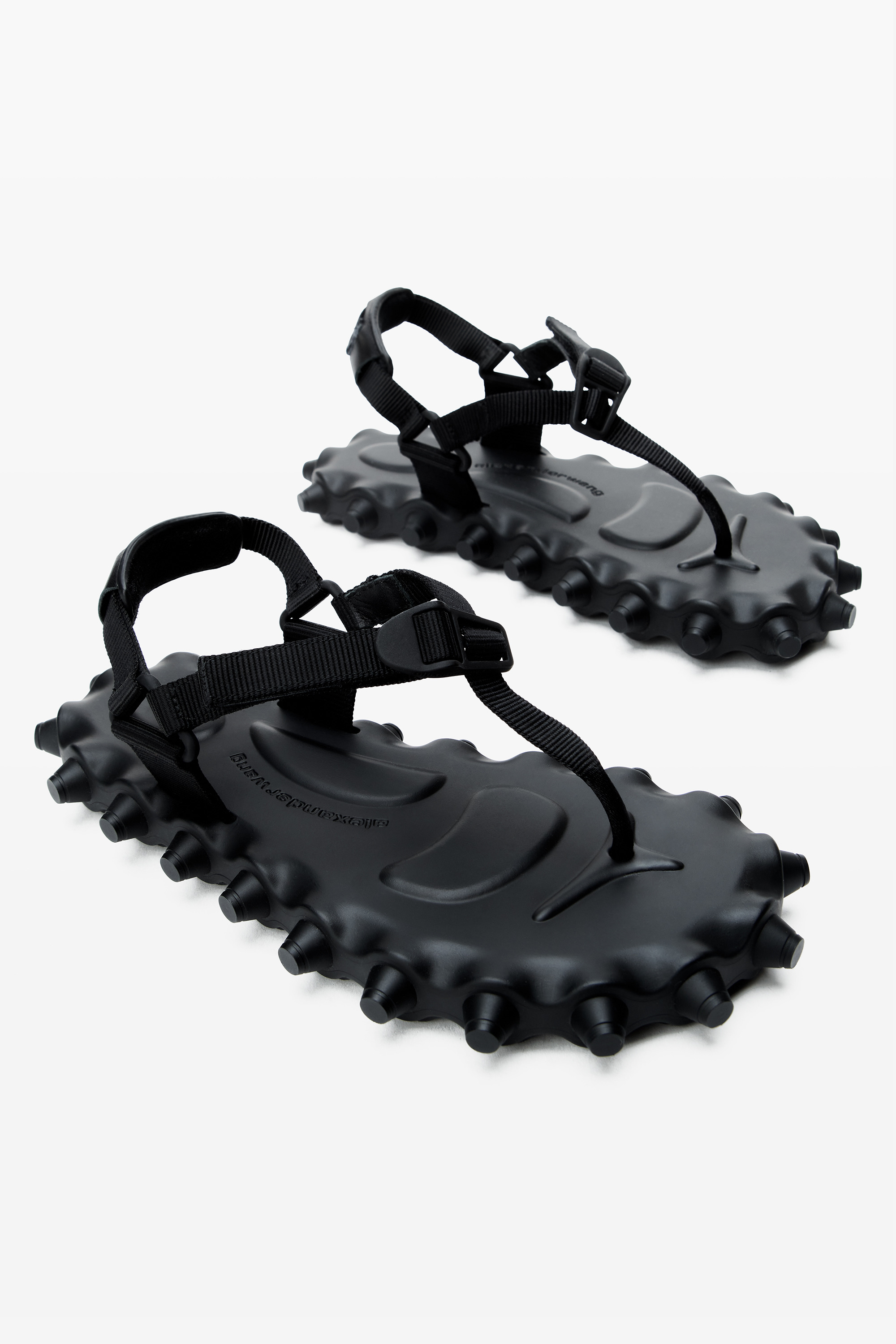 black rapture flip-flop sandals - 2