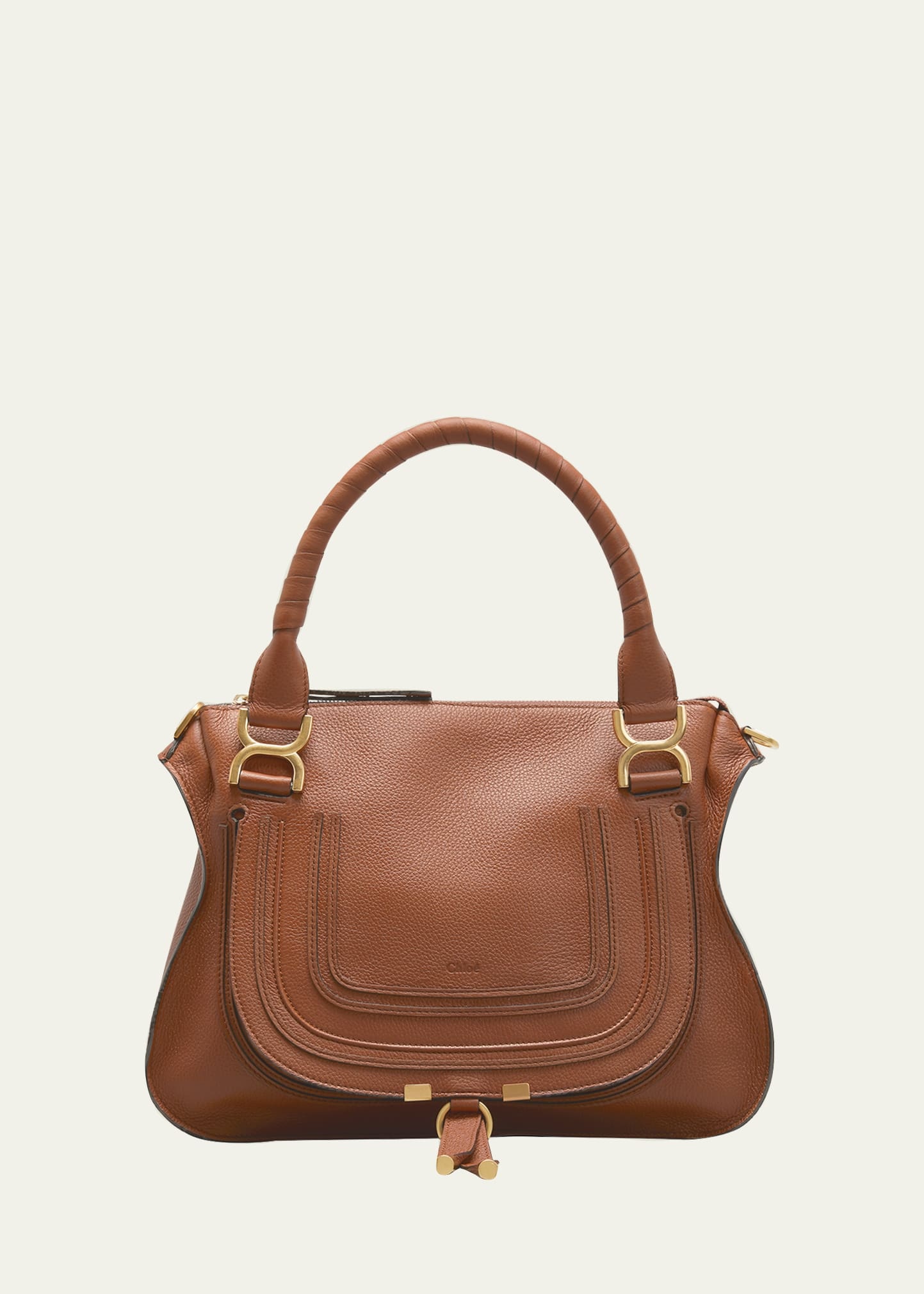 Marcie Medium Zip Leather Satchel Bag - 1