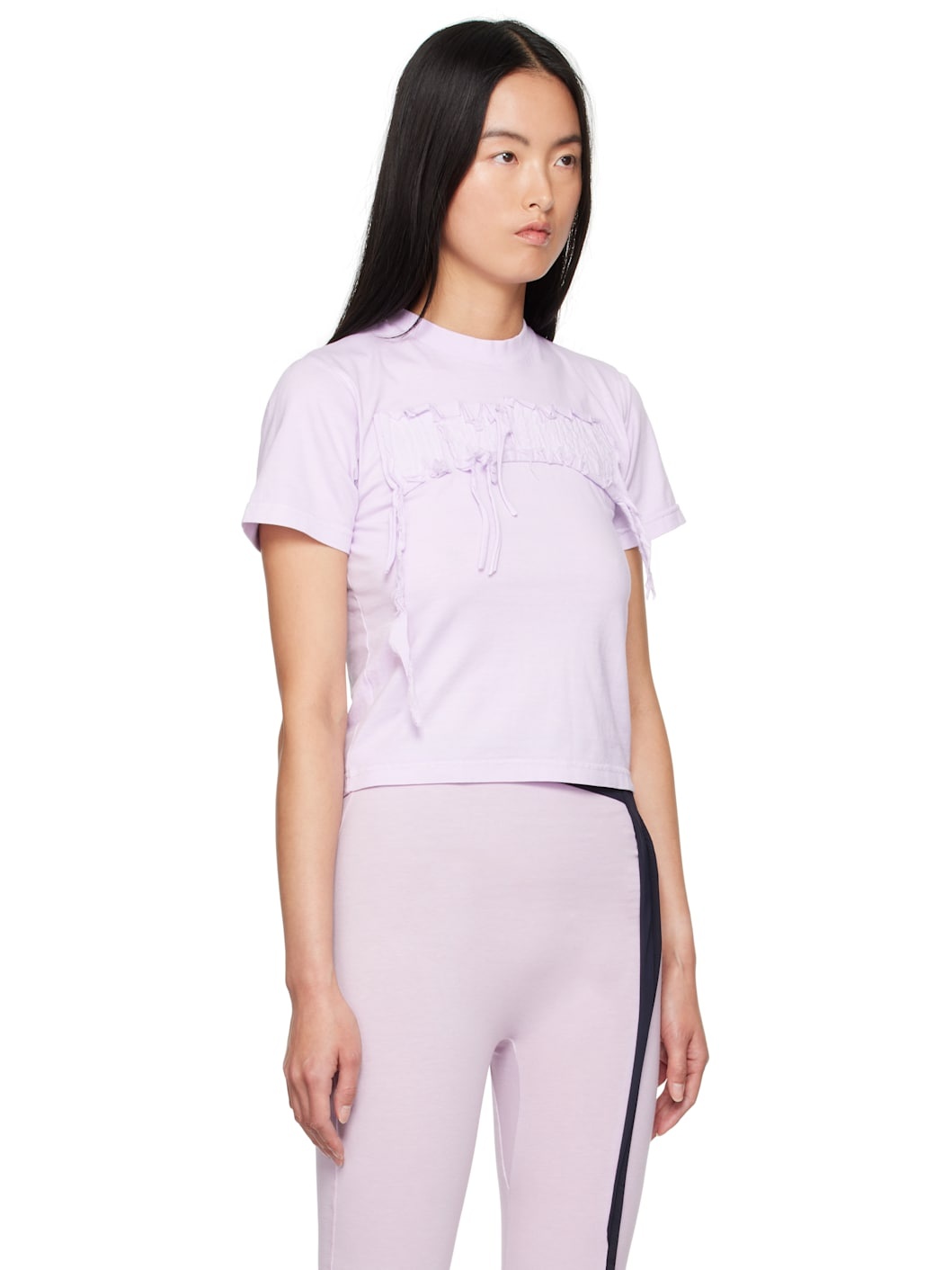 Purple Distressed Otto Fitted T-shirt - 2