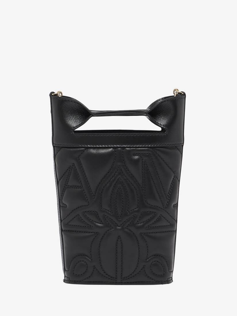 Women's The Bow Mini With Chain in Black - 3