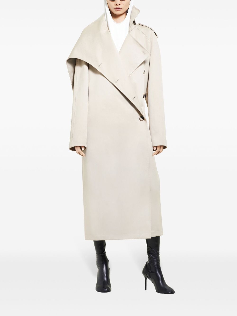 oblique trench coat - 2