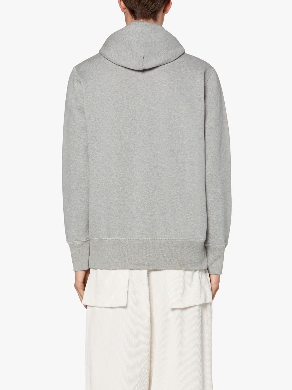 GREY X ORANGE COTTON HOODED SWEATSHIRT | GJM-208 - 4