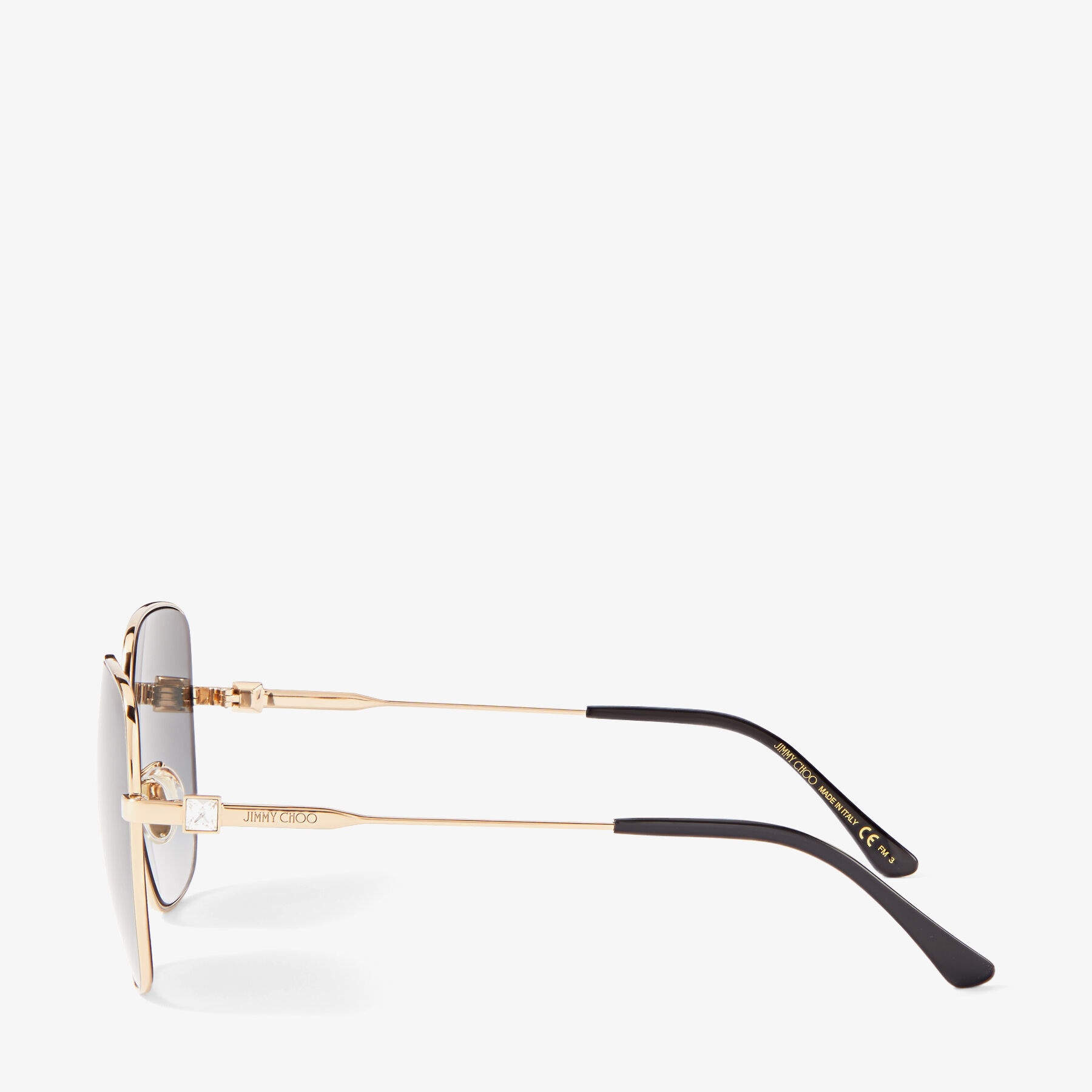 Kori
Rose Gold Square-Frame Sunglasses with Swarovski Crystal Embellishment - 2