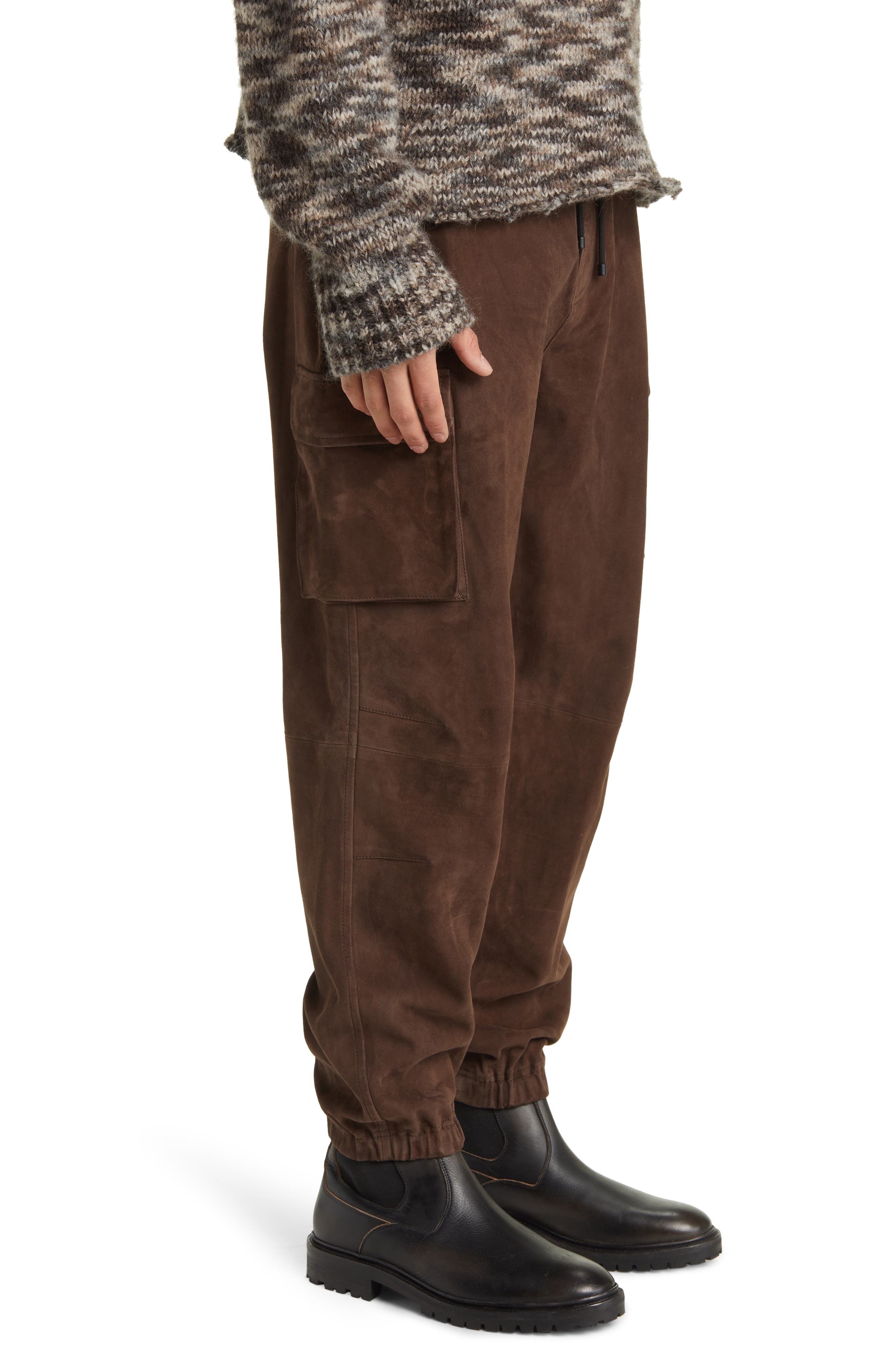 Suede Cargo Joggers - 3