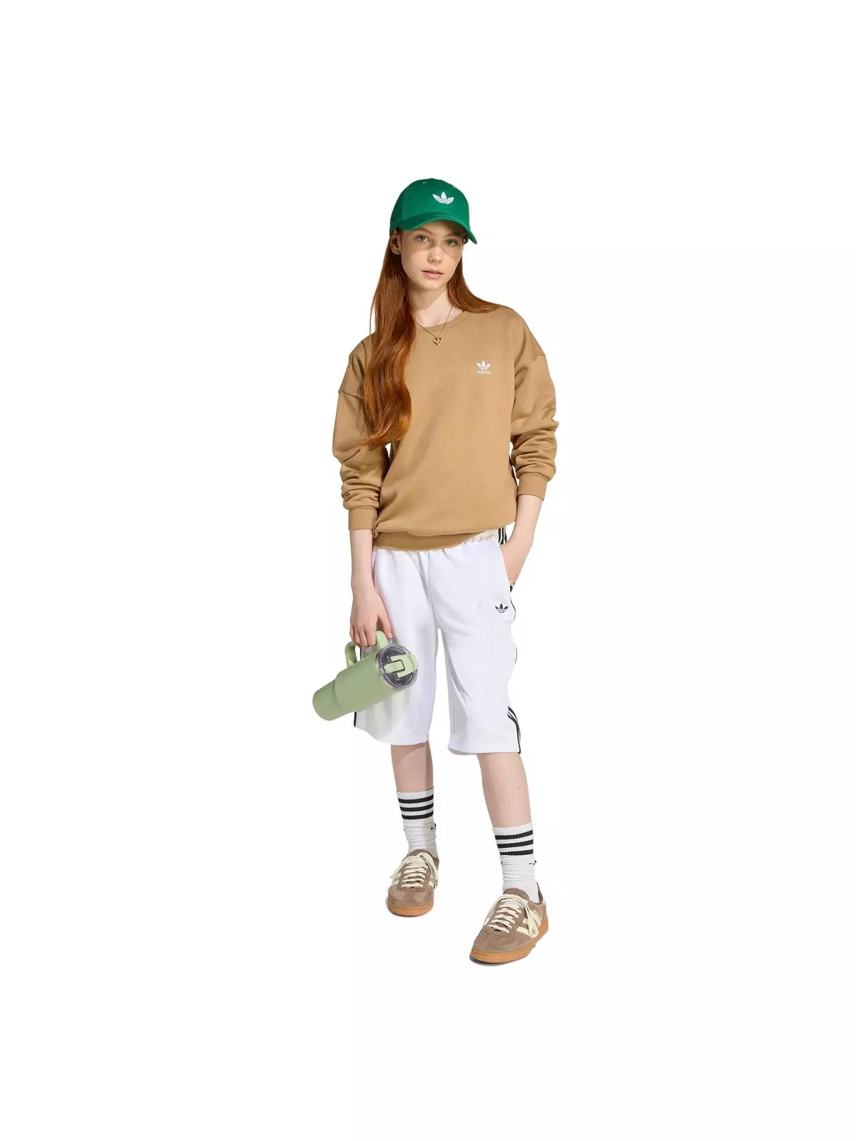 Originals Big Girl's Essential Boyfriend Crew Sweatshirt -Beige - 5