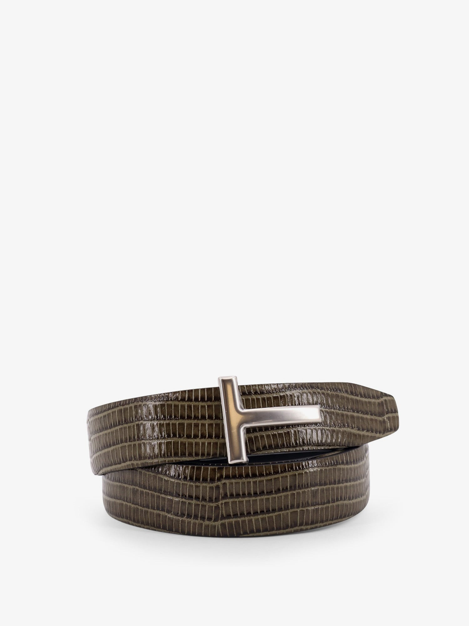 LEATHER BELT WITH CROCO EFFECT - 3