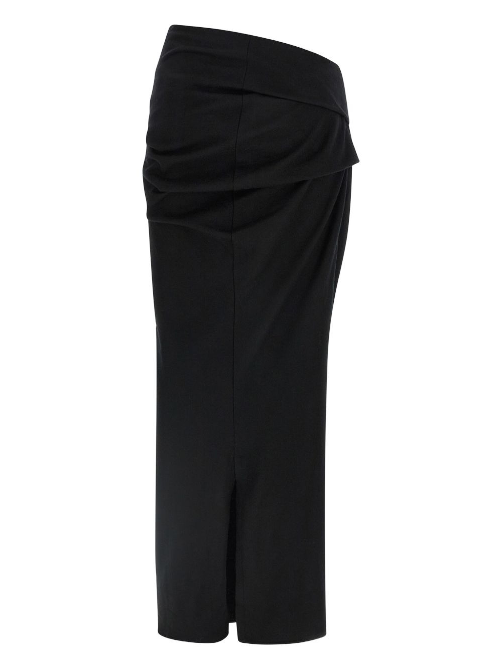 draped rear-split midi skirt - 2
