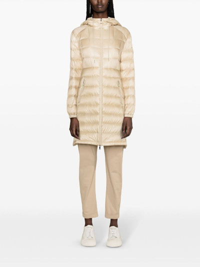 Moncler Amintore long quilted coat outlook