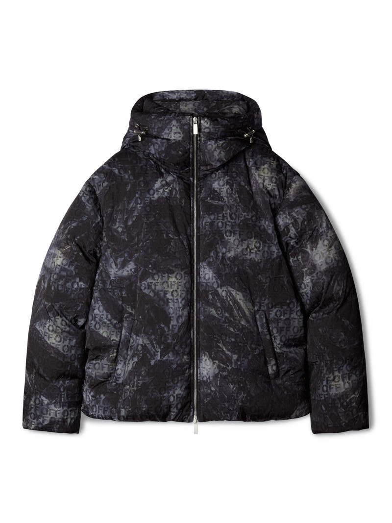 Off Ao Jacq Zip Down Puffer Black No Col - 1