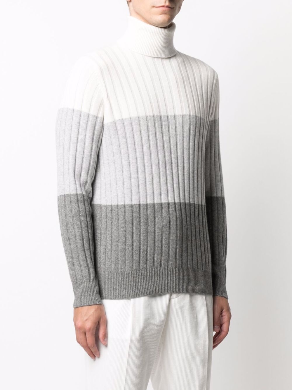 ribbed colour-block jumper - 3