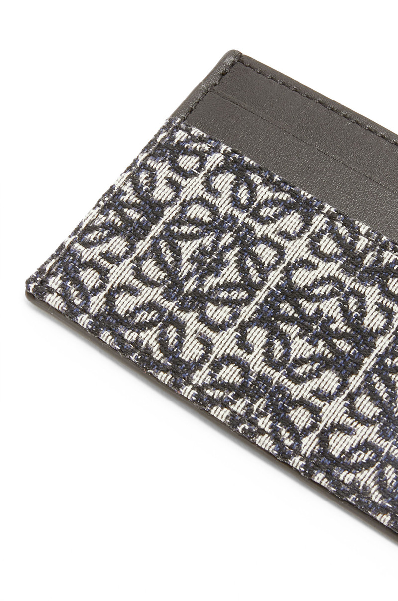Plain cardholder in jacquard and calfskin 4