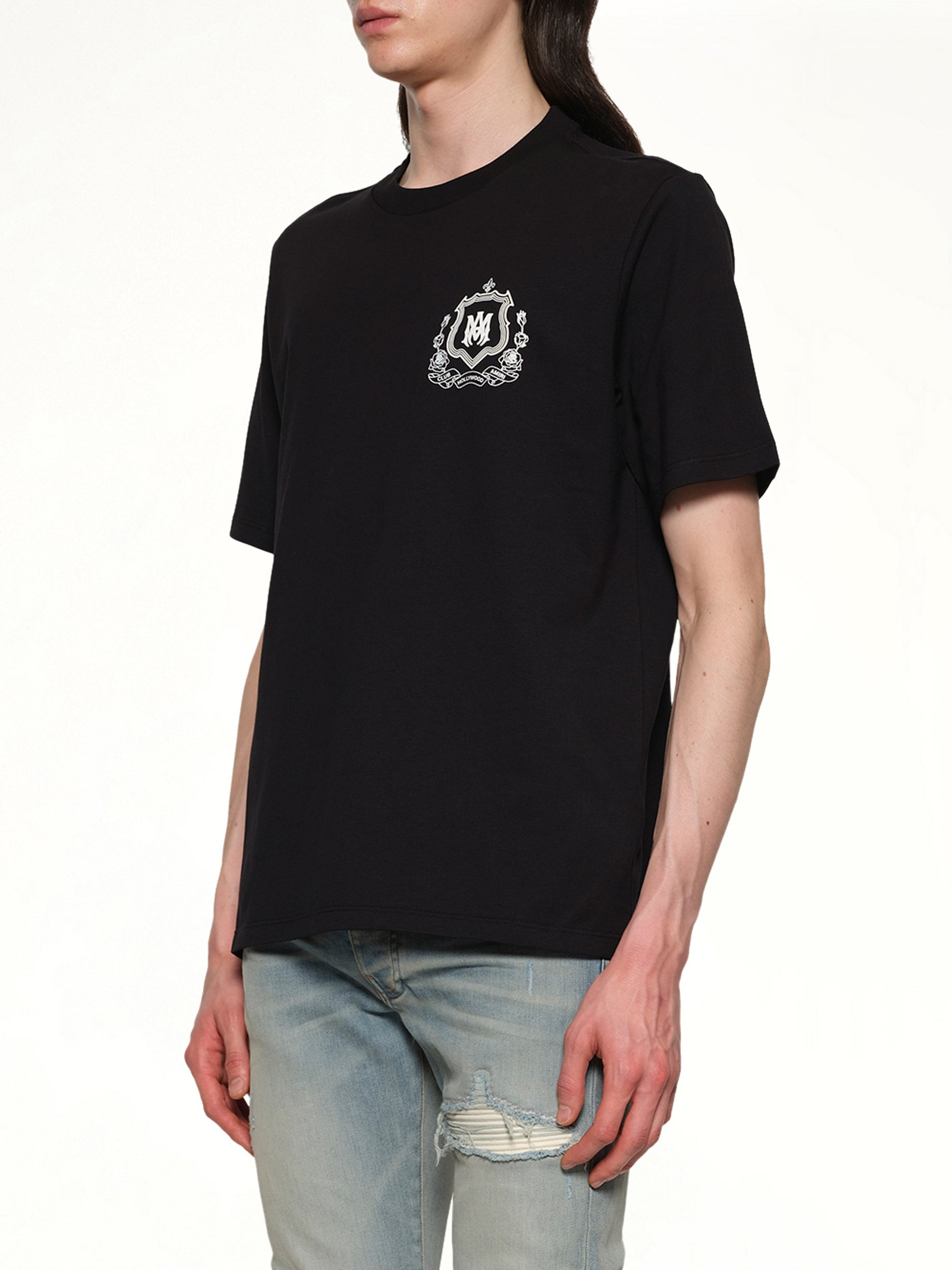 MA Crest Tee in Black - 3